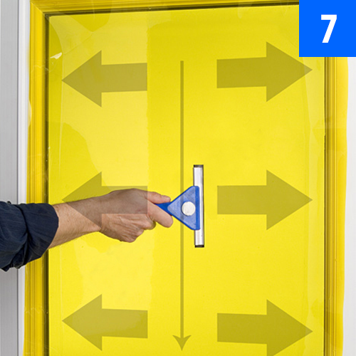 Navodilo za aplikacijo folije na steklo - smeri glajenja