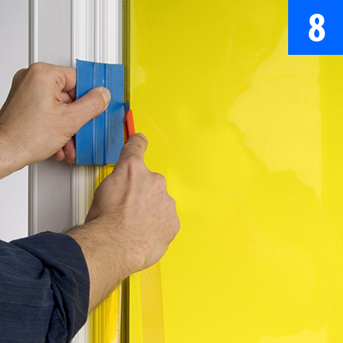 Navodilo za aplikacijo folije na steklo - obrez folije na robovih