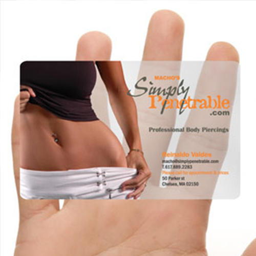 Elegantne poslovne vizitke tiskane na prozorne PP plošče.