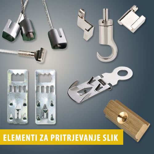 Elementi za pritrjevanje slik in plošč