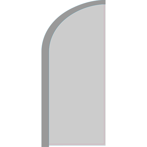 Kapljica - zgoraj zaokrožen Beach flag