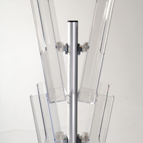 Stojalo za prospekte 2-stransko - stranski pogled