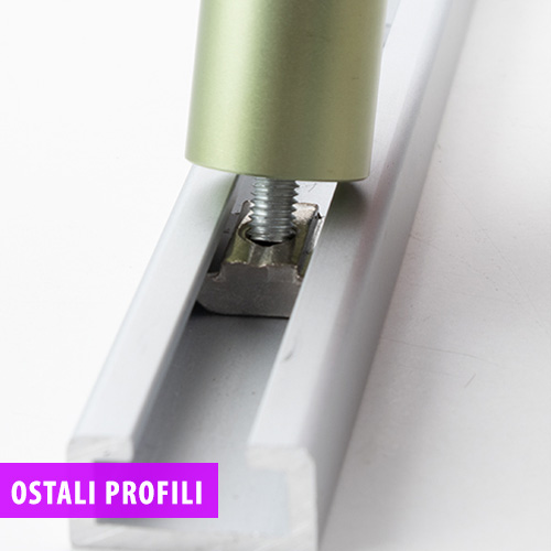 Ostali aluminijasti profili za pritrditev okrasnih vijakov