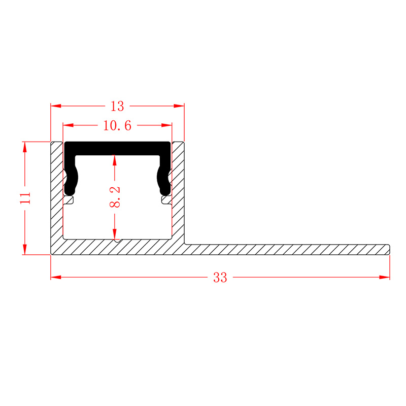 Alu LED profili A062 - dimenzije