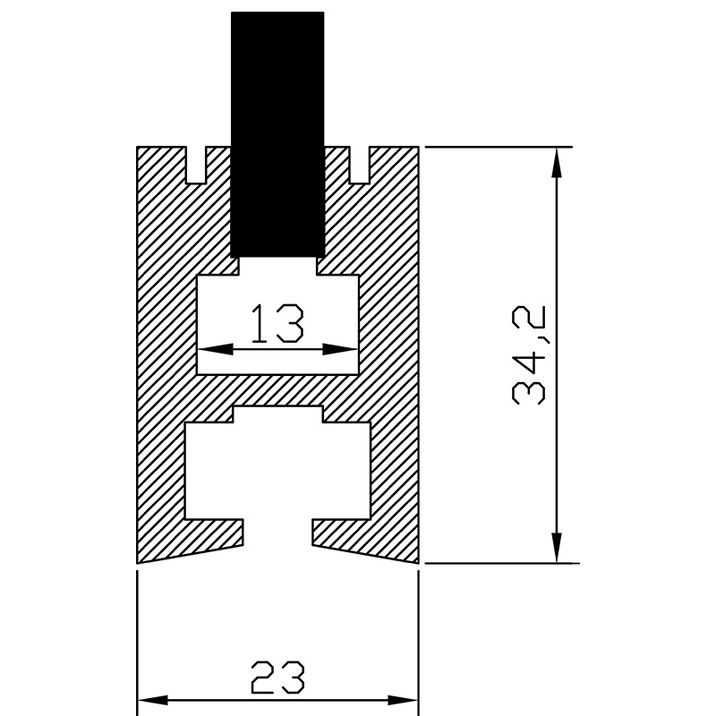 Alu LED profili BAPL044 - dimenzije