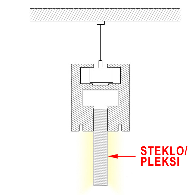 Alu LED profili BAPL044 - pritrditev