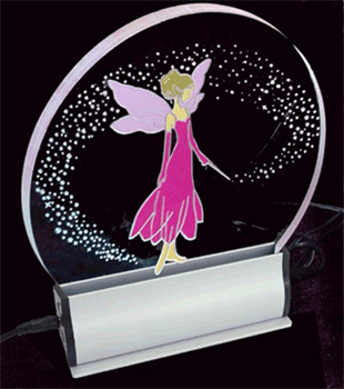 Kombinacija laserske gravure in fluorescentnih markerjev piši-briši s svetlobnim profilom.