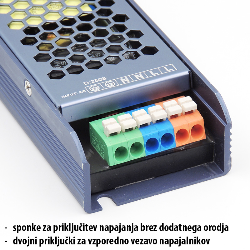 Super Slim Inside napajalnik 100W (v2) - vhodni priključki