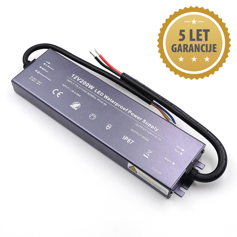 Vodoodporni napajalniki - HE Ultra Slim napajalnik IP67 200W