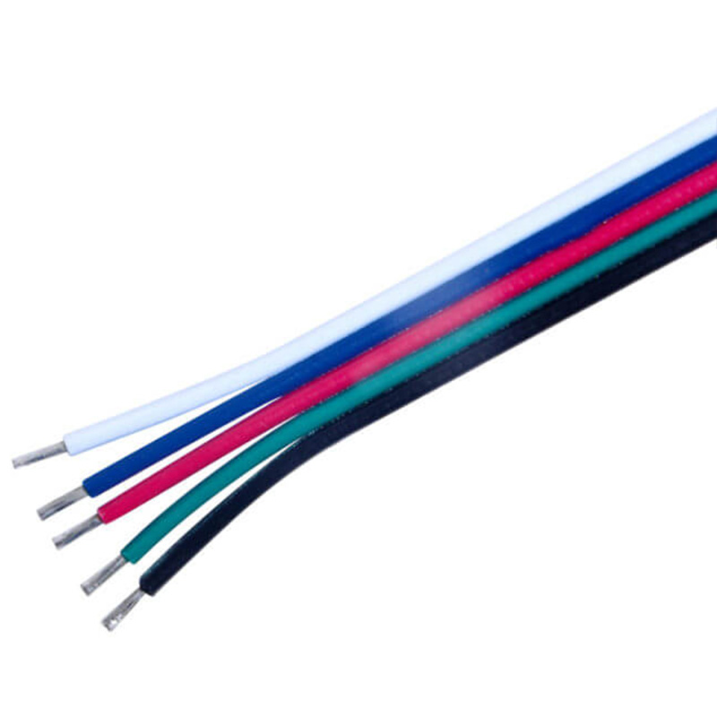 Petžilni kabel za RGBW LED trakove (bela/modra/rdeča/zelena/črna)