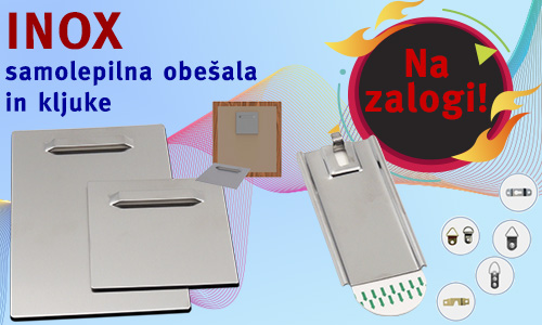 Nove INOX samolepilna obešala in kljuke
